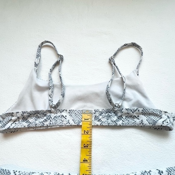 SHEIN blue and white snake print two piece swimsuit size S - Picture 9 of 10